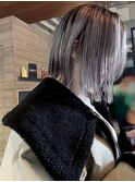 【 ハイライト ×  シルバーアッシュ × ボブ 】浅野美紀