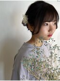 夏祭りシニヨンアレンジ