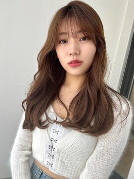 ソヨン 栄2号店(SOYON) 小顔/レイヤーカット/シースルーバング/ミルクティーベージュ