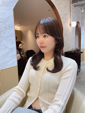 ロンド エスポワール 錦糸町(Lond espoir) 黒髪ネビージュ小顔ボブルフレイヤー顔まわり