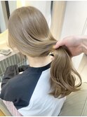 ミルクティーベージュ ダブルカラー 横浜 レイヤー