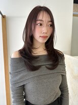 エム(M) 暖色ブラウン/レイヤーカット/ロング/淀屋橋