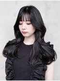 美髪韓国ヘア顔周りレイヤーロング_ba520011