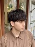 [印象を変える、大人のメンズパーマコース] カット＋パーマ＋眉cut＋高保湿Tr