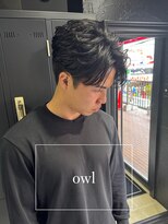 アウル 心斎橋(owl)&nbsp;フェザーパーマ/フェザーショート/センターパート/メンズパーマ