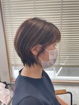 グランデュール 東静岡池田店(GRANDEUR)&nbsp;東静岡ショートボブくびれショートイルミナカラー顔周りレイヤー