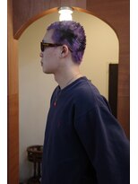 エディ(Edy)&nbsp;スパイキーショートケアブリーチダブルカラー外国人風眉毛カット