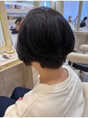 30代40代50代絶壁解消ひし形大人ショートボブ前髪なしクセ毛