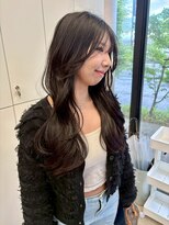 ロマーリ 岡山店(LOMARLIE)&nbsp;顔周りレイヤー韓国くびれ巻きワンホンレイヤー透明感カラー