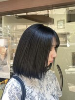ディスアンドザット あびこ店(THIS&THAT)&nbsp;ボブ/黒髪/ブルーブラック/アイドル前髪