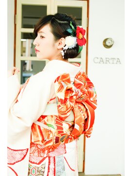 カータ(CARTA) carta..成人式へアセット＋着付け＋メイク。asarisaアクセ提案◯