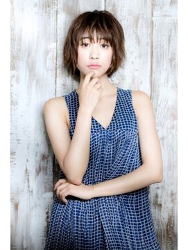 ルーチェ 綱島(Luce) シースルーバングヴェールウェーブ伸ばしかけ切りっぱなしボブ