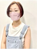 ボブ×インナーピンク