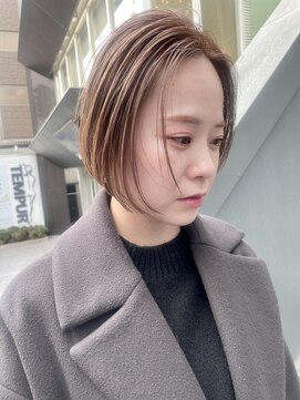 ヌード(NUDE) 「NUDE」#ボブショート 前下りボブ10代 20代 30代 40代 ミニボブ