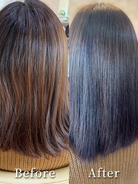 アークスヘアー アッシュべージュ髪質改善酸熱トリートメント艶感ストレート