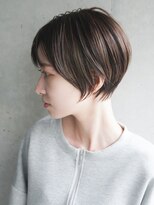 カライング(ing)&nbsp;大人可愛い20代30代40代黒髪前下がりショートボブ丸みショート◎