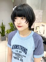 ヴェイン 渋谷(vain)&nbsp;顔まわりレイヤーウルフ　ショート　黒髪