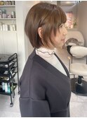 透明感ショートボブヘア