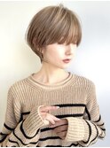 ボブ前髪あり前髪なし面長丸顔/20代/30代/40代/ショート【荒牧】