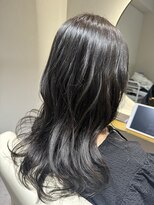 艶感暗髪ブルージュ×ロング