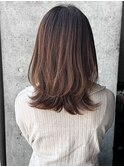 ☆ぱっつん前髪流し前髪鎖骨ミディアムボブ耳かけボブパーマ小顔