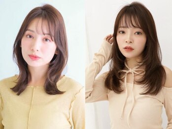 ネオリーブカップ 町田店(Neolive capu)の写真/前髪カット×顔周りレイヤーで女性らしい柔らかさを☆小顔に導く似合わせカット【町田/町田駅/JR町田駅】