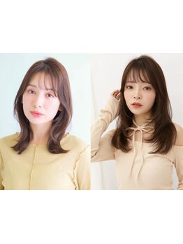 前髪カット×顔周りレイヤーで女性らしい柔らかさを☆小顔に導く似合わせカット【町田/町田駅/JR町田駅】