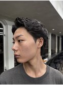 センターパートメンズフェザーショート