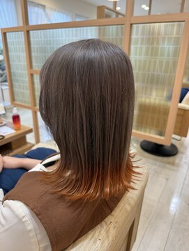 アドラーブル 長岡リップス旭岡店(adorable) 20代かわいい艶感&透明感シルバーベージュオレンジエンド