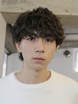 フィフス(fifth)&nbsp;原宿シャドウパーマメンズカットラウンドマッシュセンターパート