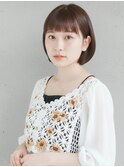 オン眉ワイドバング切りっぱなしボブ【淡路/上新庄】