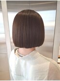 成人式◎暖色ブラウン丸みボブで上品華やか20代30代