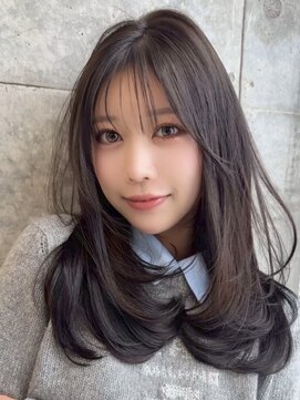 髪質改善サロン hearts. 熊本/縮毛矯正/レイヤーカット/ショートボブ【ハーツ】 ブリーチなし/髪質改善/スモーキーカラー/グレーブラウン/前髪