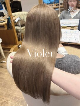 バイオレット 表参道店(Violet) ブリーチ有ミルクティーベージュミルクブラウンID-5