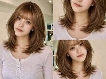 【レイヤーカット】×ベージュ系カラー（ワンカラーやブリーチなしダブルカラー）[表参道/レイヤーカット]