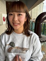 フィルム(FiLMs)&nbsp;透明感ブラウン/ぱっつんバング/レイヤーカット