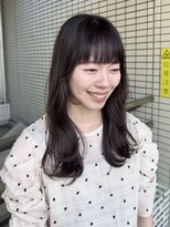 ロジェ(loje)&nbsp;20代30代40代 ダークラベンダー/ワンホンレイヤーロング