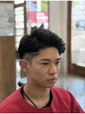 ツーブロックショート