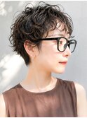 原宿マッシュショートパーマニュアンスパーマ外国人風パーマ20代