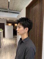 Men's LOOPA【メンズルーパ】三宮/元町/メンズパーマ/曲がる縮毛矯正/眉毛カット 短髪/アップバング/ソフトモヒカン/黒髪/神戸/三宮