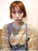 〔people〕外国人風オレンジショートボブ
