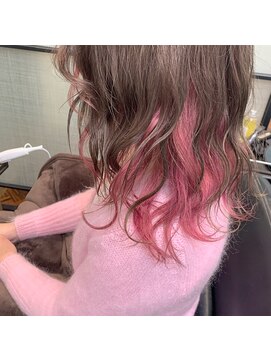 シャンドゥール 栄店(CHANDEUR) 暖色カラー可愛いインナーカラー派手髪ティーンズミディアム