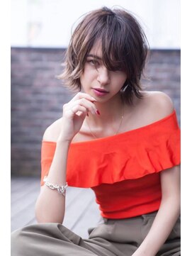 オースティン 門前仲町(AUSTIN) 大人かわいい前髪セシルカットココアブラウンフリンジウェーブ