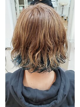 ヘアーアンドメイク ペリドット(hair&make Peridot) インナーカラー&ゆるふわパーマ