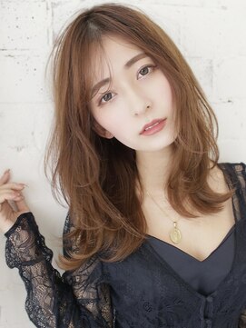 アグ ヘアー クーヴェル 泉大津店(Agu hair couver) 抜け感ウェーブ×セミロング