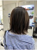 ぱつふわボブ×ベージュアッシュ×のばしかけ