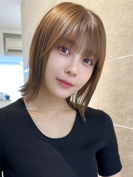 サンド 名古屋(sand) ボブ/レイヤーカット/髪質改善/ウェットヘア/オリーブベージュ