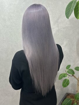 ロウル 渋谷(LOWRL) ラベンダーシルバー/ブリーチ/ダブルカラー