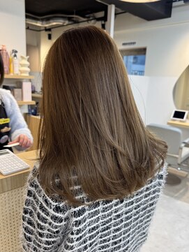 カラ フクオカ(Cara FUKUOKA) ミルクティーベージュ《★髪質改善うる艶水素カラー+カット★》