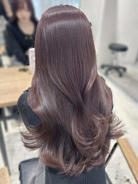 エヌアイ オモテサンドウ(ni omotesando) ☆春カラー うるつやラベンダーピンク ロングヘア☆